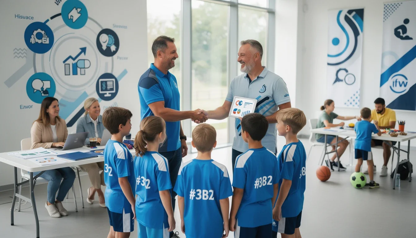 An illustrated diagram showing the key benefits of affiliate partnerships for local youth clubs strategies