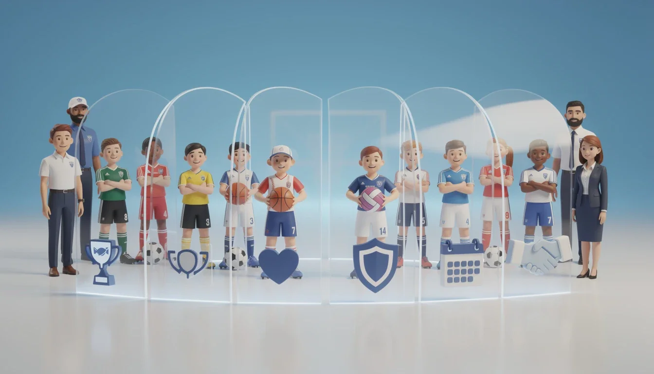 An illustrated diagram showing the key benefits of affiliate program segmentation for youth sports strategies