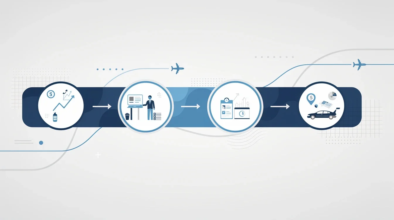A step-by-step visual process guide demonstrating how alternatives for unused timeshare weeks ownership works