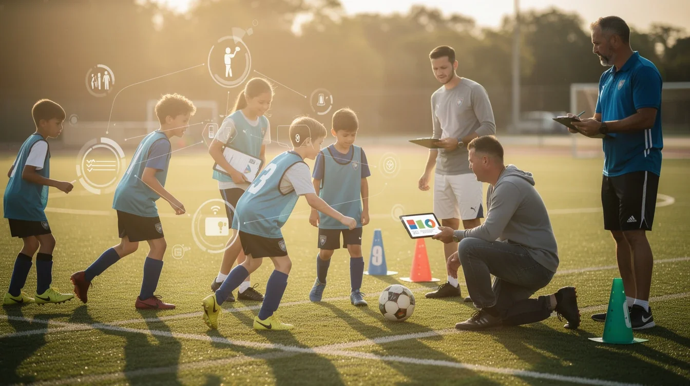 An illustrated diagram showing the key benefits of behavioral science in youth soccer referrals strategies
