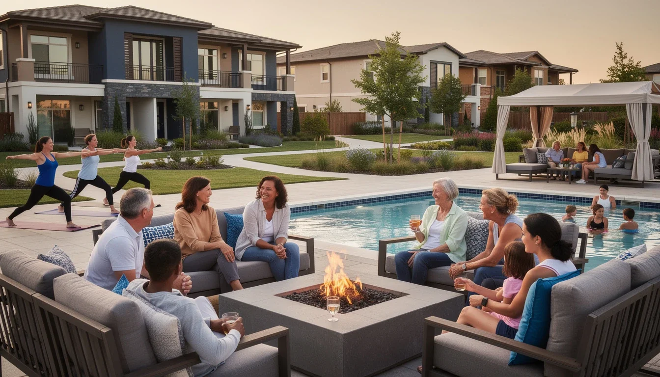 An illustrated diagram showing the key benefits of benefits of timeshare community involvement strategies