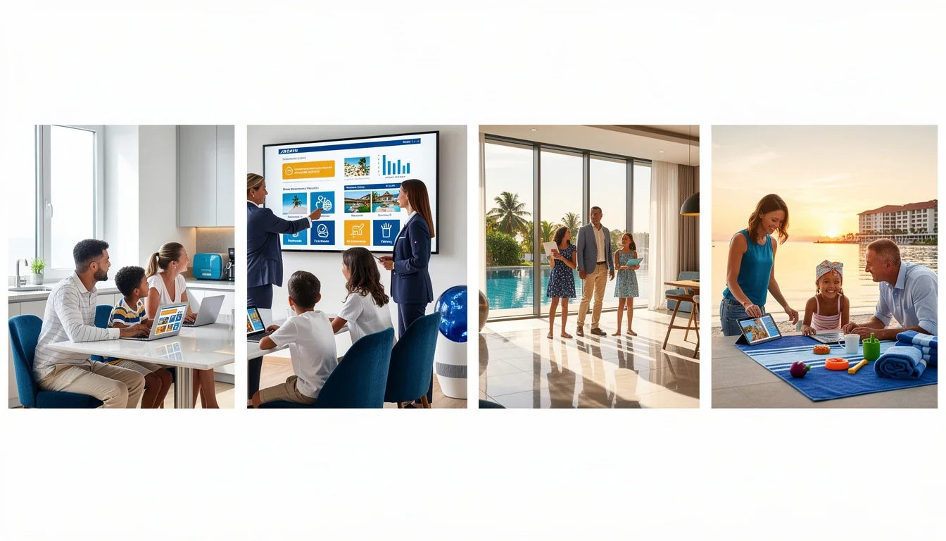 A step-by-step visual process guide demonstrating how comparing family-friendly timeshare vacation clubs 2026 works