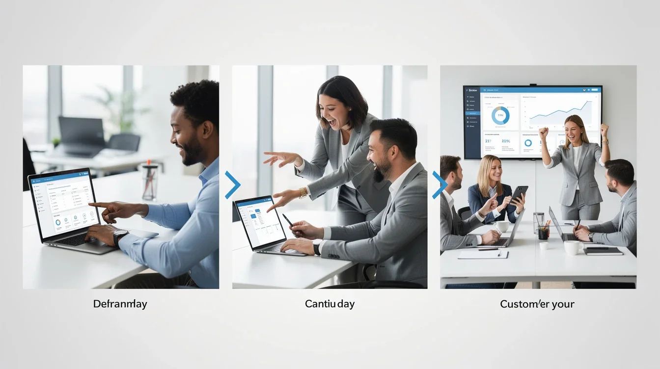 A step-by-step visual process guide demonstrating how customer referral success stories saas works