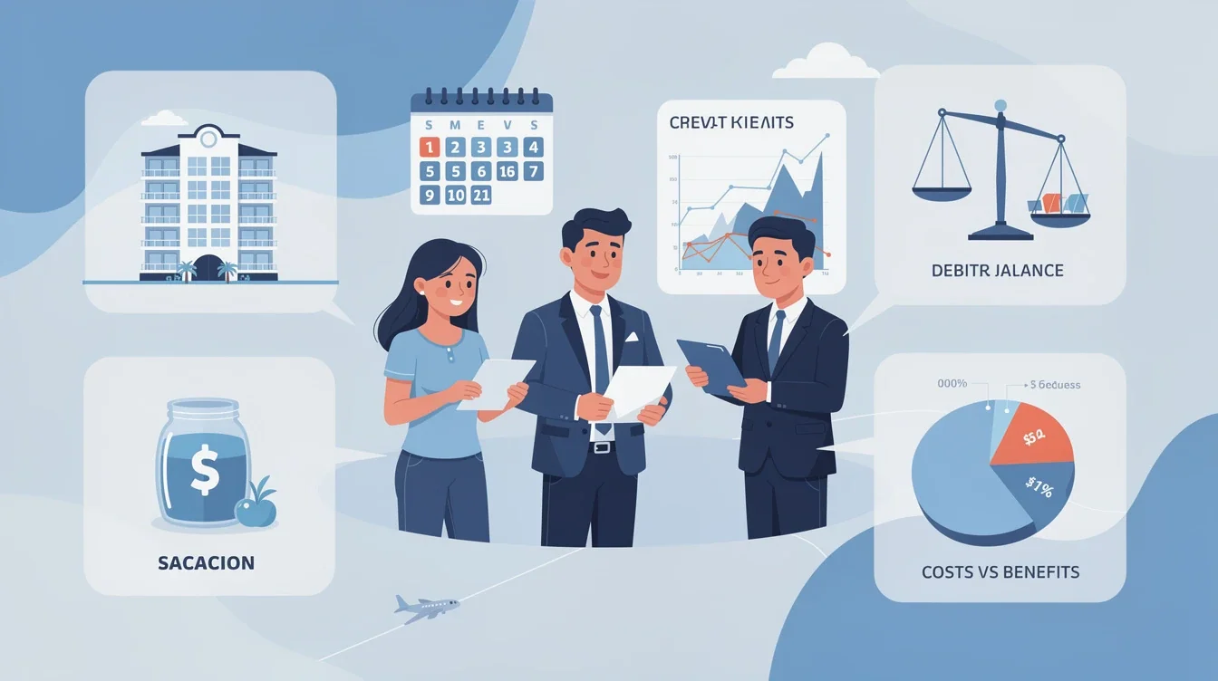 A summary infographic highlighting best practices for financing vacations through timeshare ownership