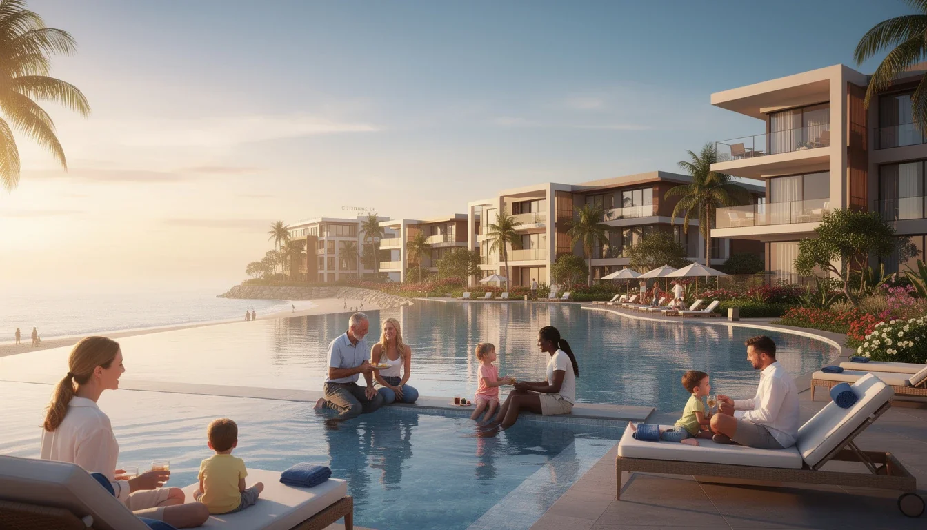 A professional team working on comparing family-friendly timeshare vacation clubs 2026 solutions in a modern office environment