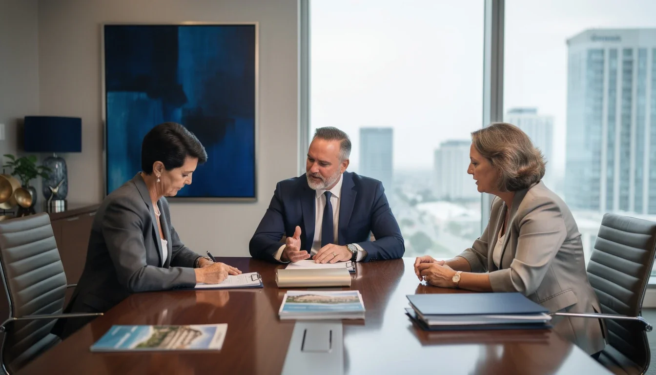 A professional team working on inherited timeshare ownership legal process solutions in a modern office environment