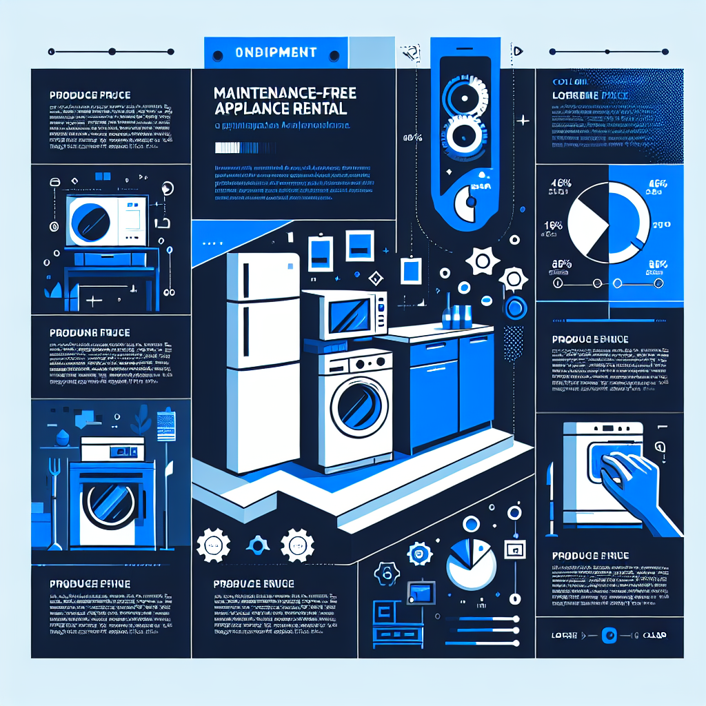 An illustrated diagram showing the key benefits and advantages of implementing maintenance free appliance rental strategies e