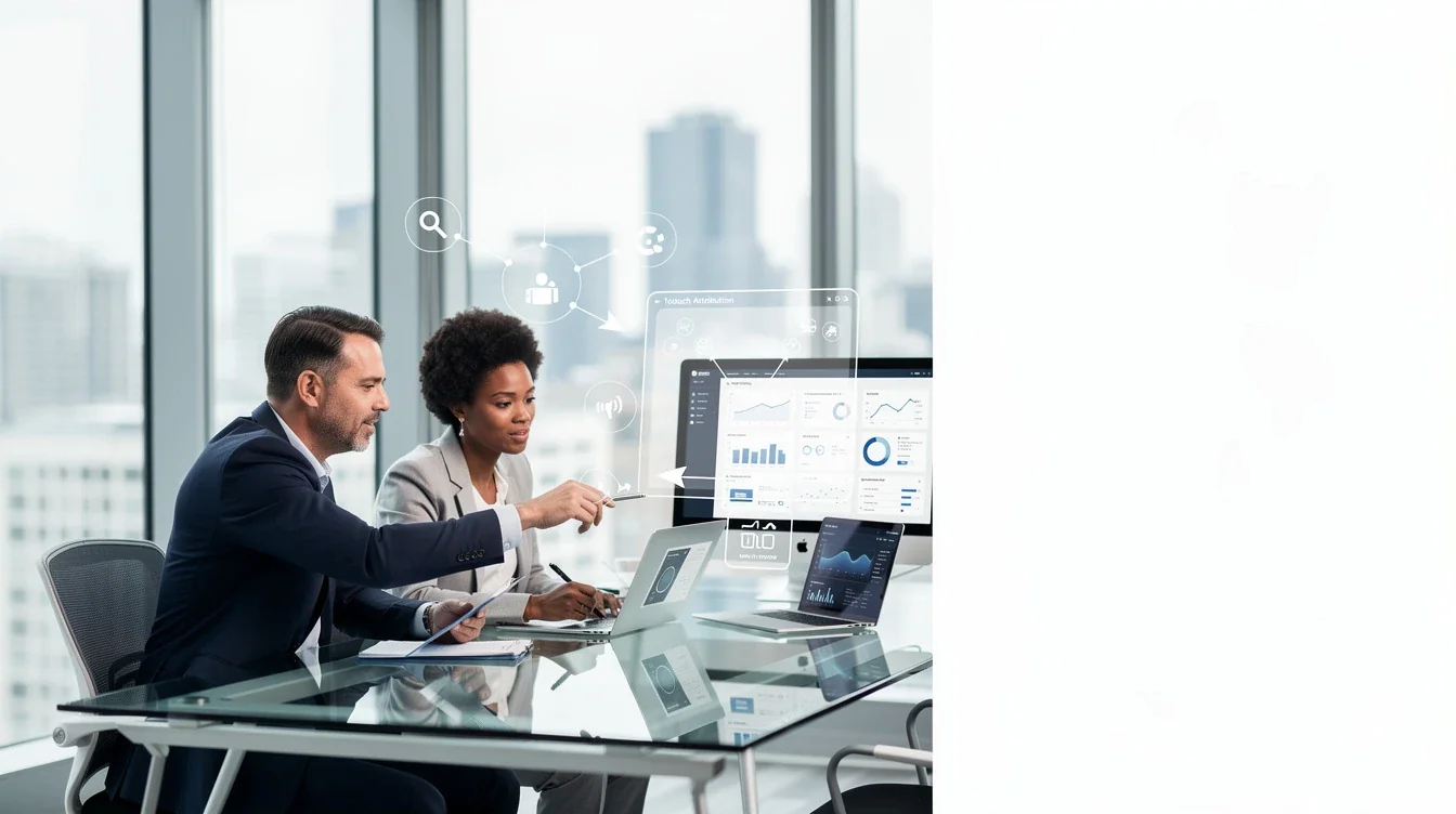 A professional team working on partnership attribution for saas growth challenges solutions in a modern office environment