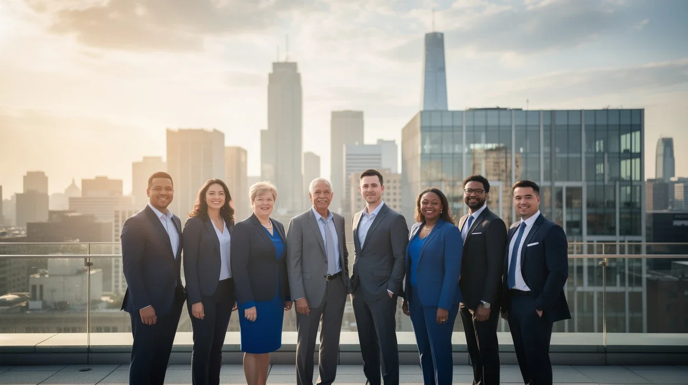 A professional team working on timeshares near major 2026 sports events solutions in a modern office environment
