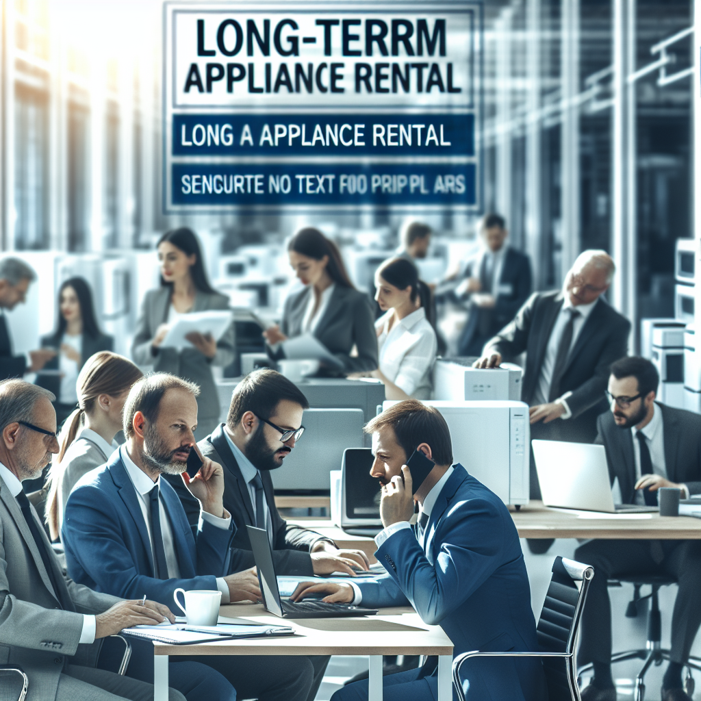 A step-by-step visual process guide demonstrating how long term appliance rental works with clear labeled stages