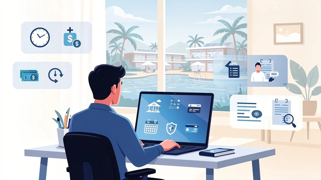 A summary infographic highlighting best practices for managing timeshare ownership from abroad