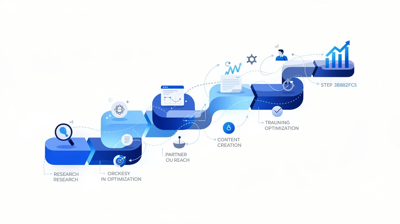 A step-by-step visual process guide demonstrating how mid-season affiliate campaign strategies 2026 works