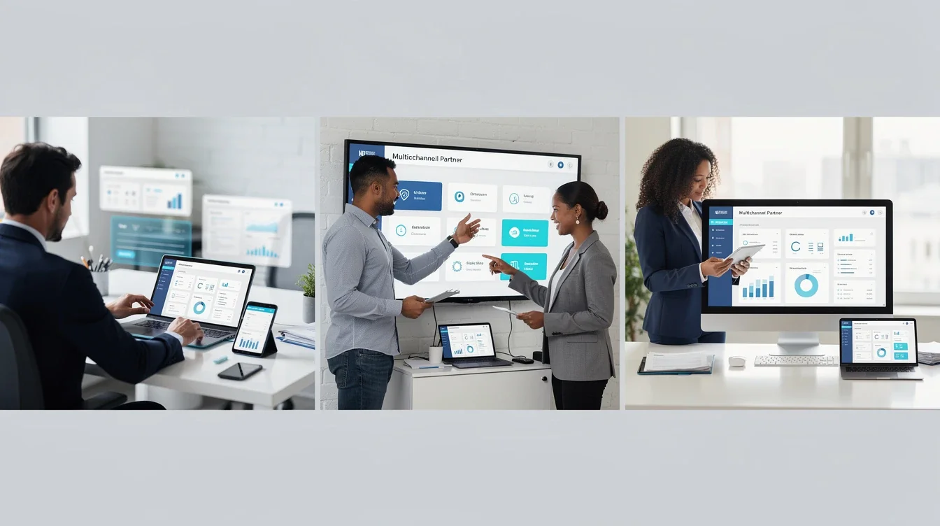 A step-by-step visual process guide demonstrating how multi-channel partner dashboard setup tips works