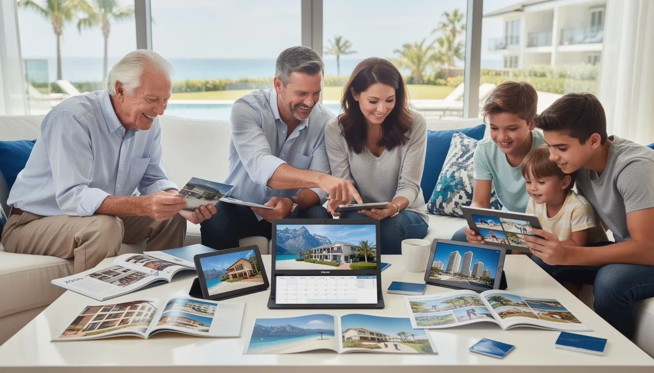 An illustrated diagram showing the key benefits of multi-generational timeshare vacation planning 2026 strategies