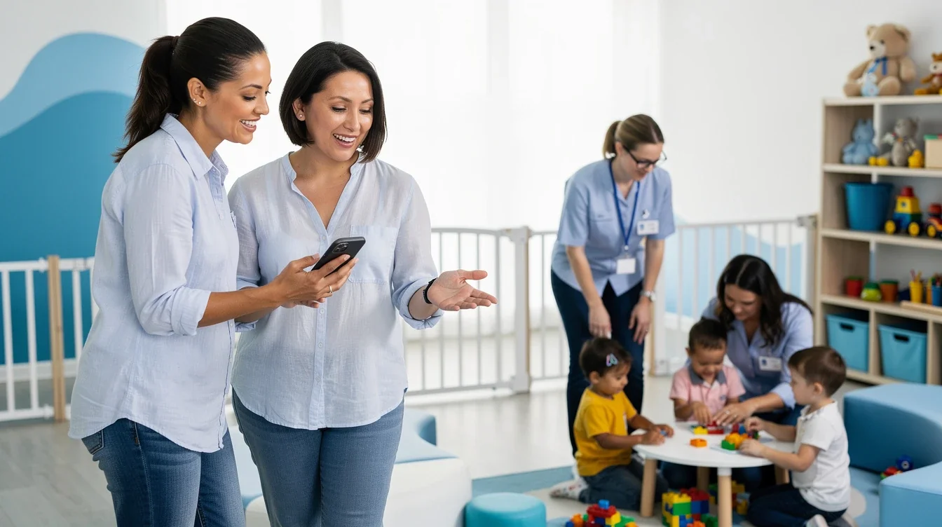 An illustrated diagram showing the key benefits of parent referral programs with safety messaging strategies