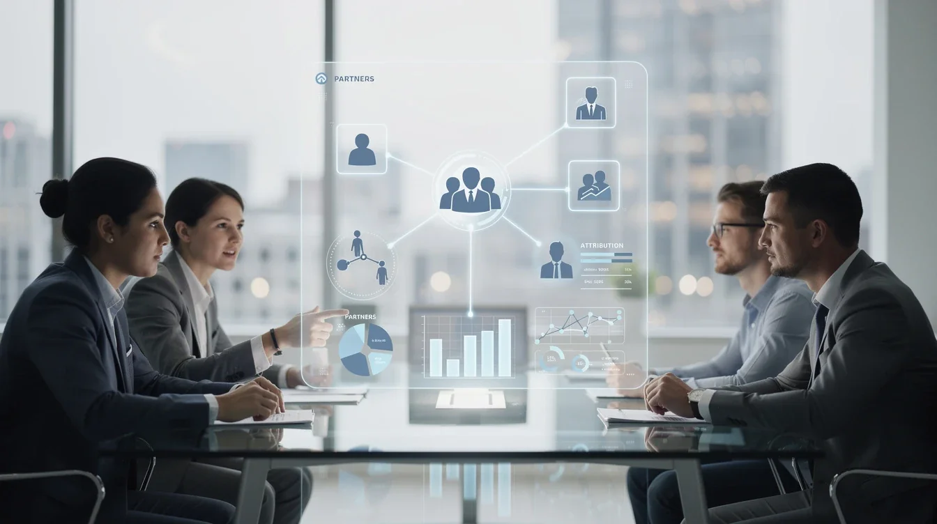 An illustrated diagram showing the key benefits of partnership attribution for saas growth challenges strategies