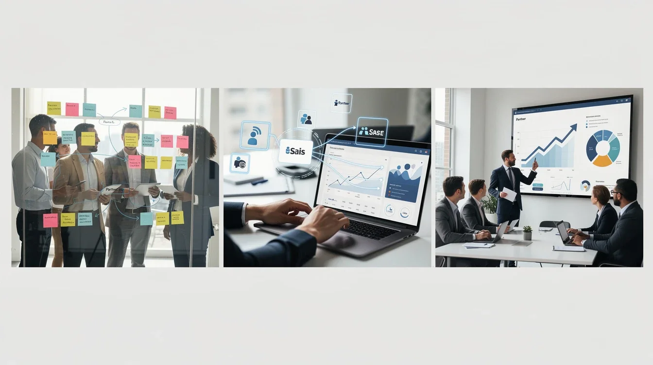 A step-by-step visual process guide demonstrating how partnership attribution for saas growth challenges works
