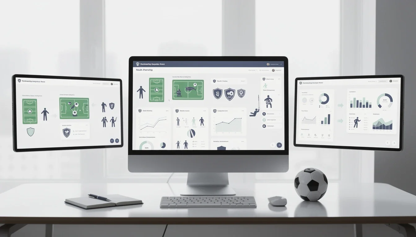 A step-by-step visual process guide demonstrating how partnership dashboard for youth sports apps works