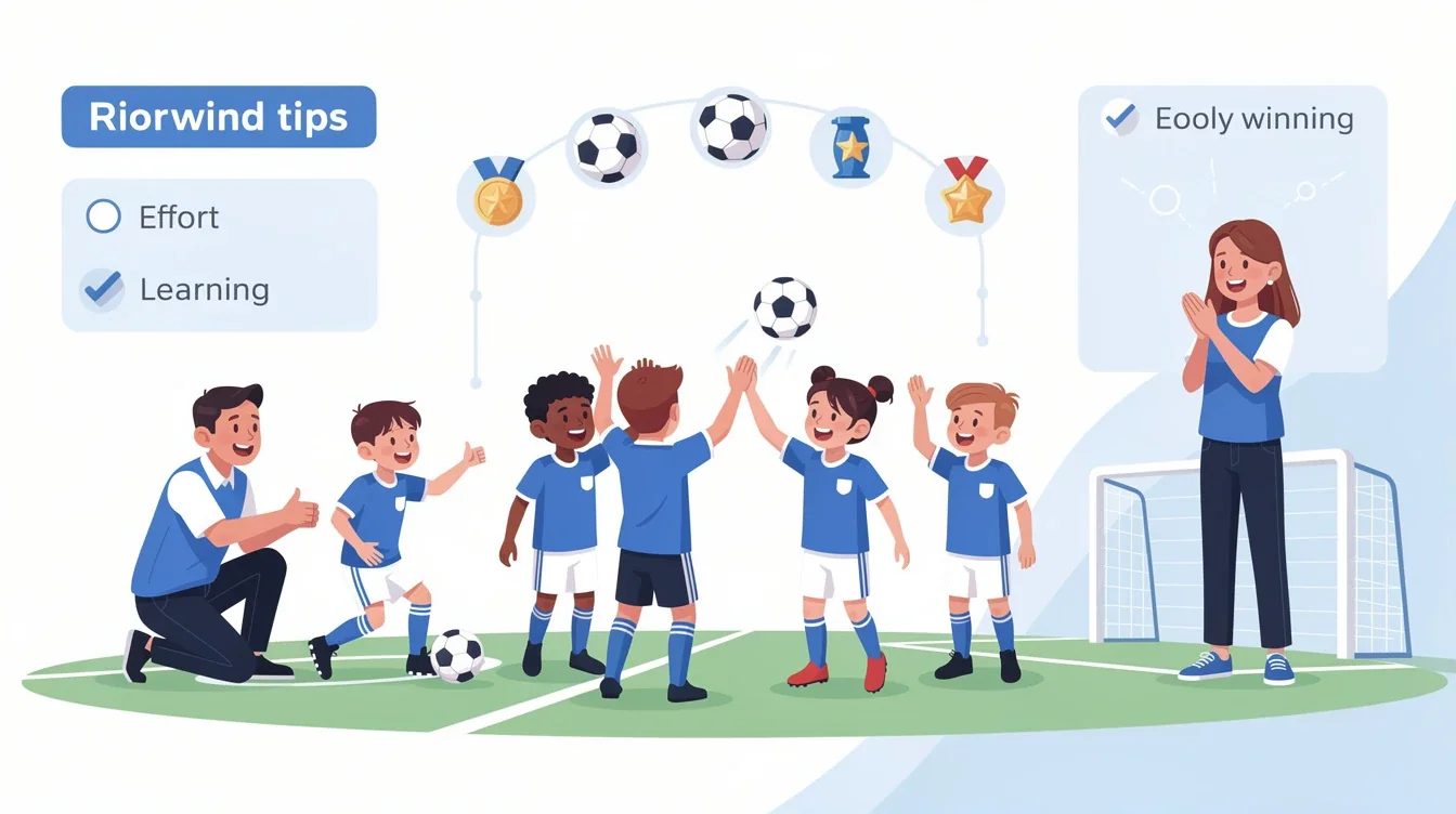 A summary infographic highlighting best practices for performance based rewards youth soccer