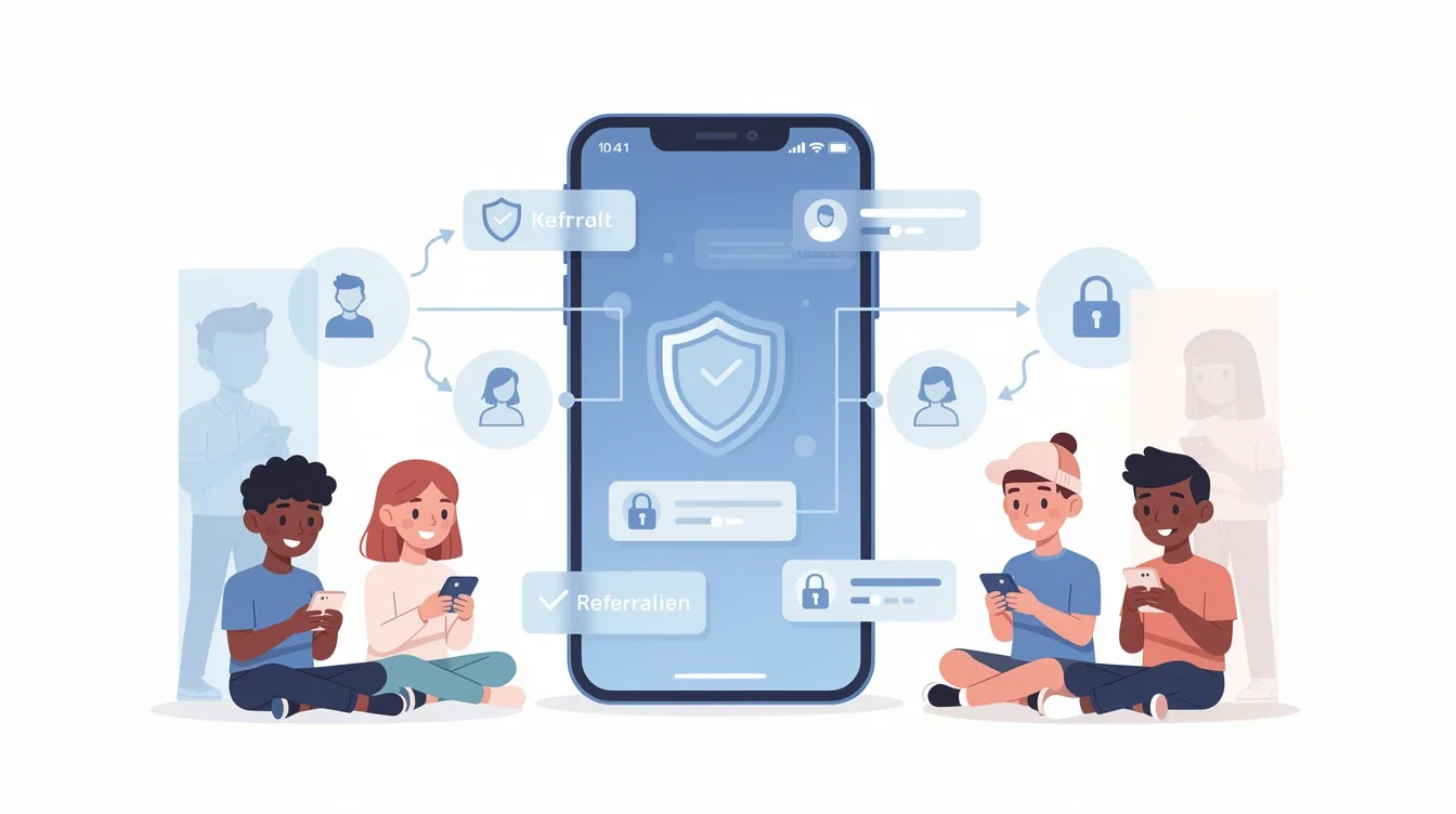 A summary infographic highlighting best practices for privacy-first referral programs for youth apps