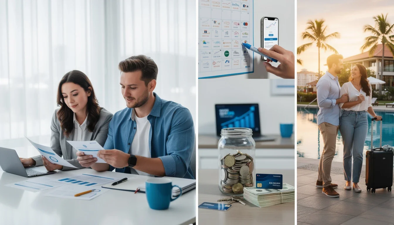 A step-by-step visual process guide demonstrating how real life timeshare points savings example works