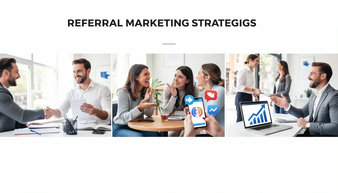 A step-by-step visual process guide demonstrating how referral marketing strategies for small businesses 2026 works