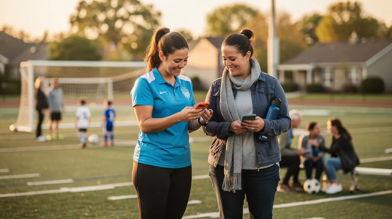 An illustrated diagram showing the key benefits of referral marketing through soccer parent networks strategies