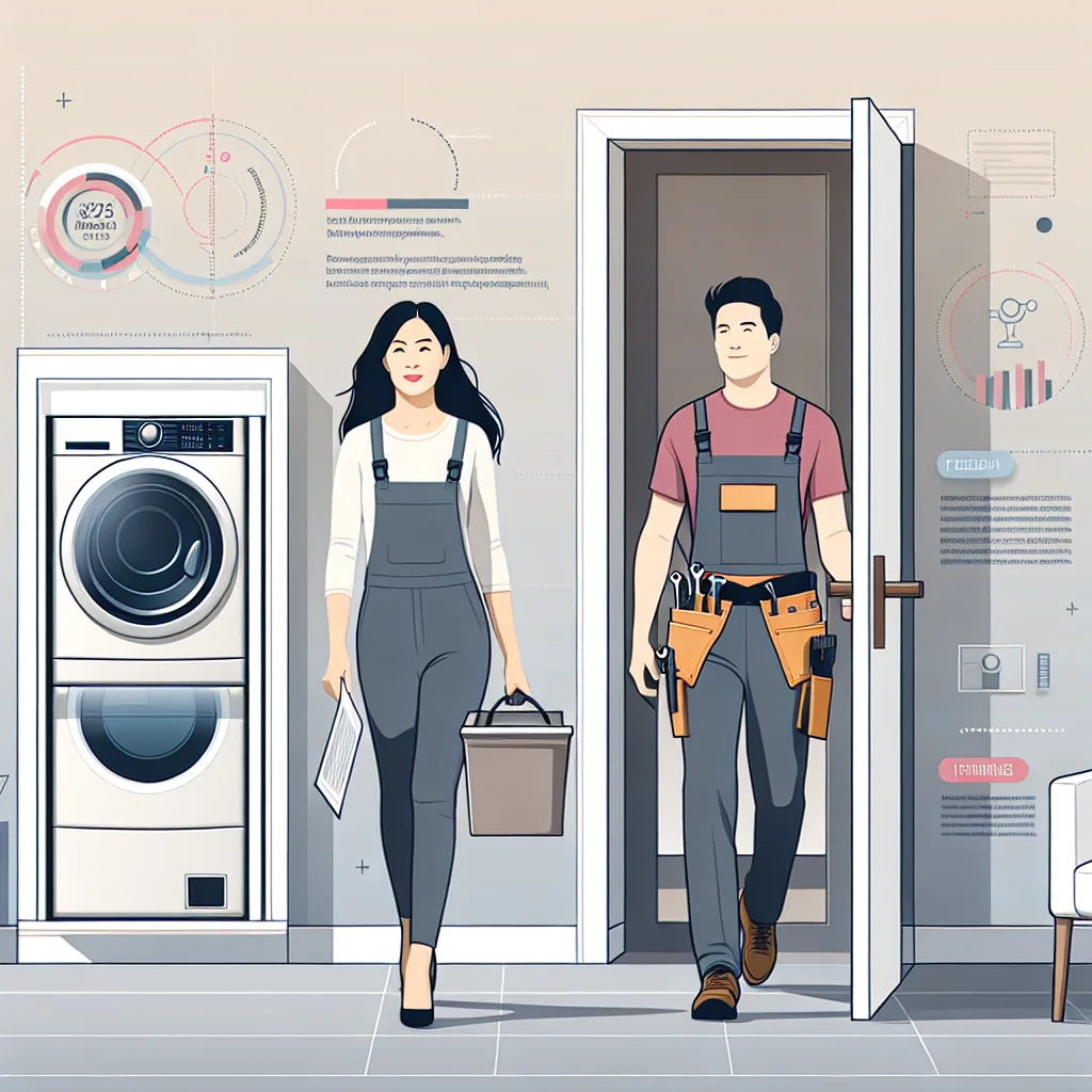 An illustrated diagram showing the key benefits and advantages of implementing short term washer dryer rental strategies effe