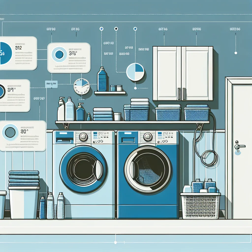 An illustrated diagram showing the key benefits and advantages of implementing stackable washer and dryer rental strategies e
