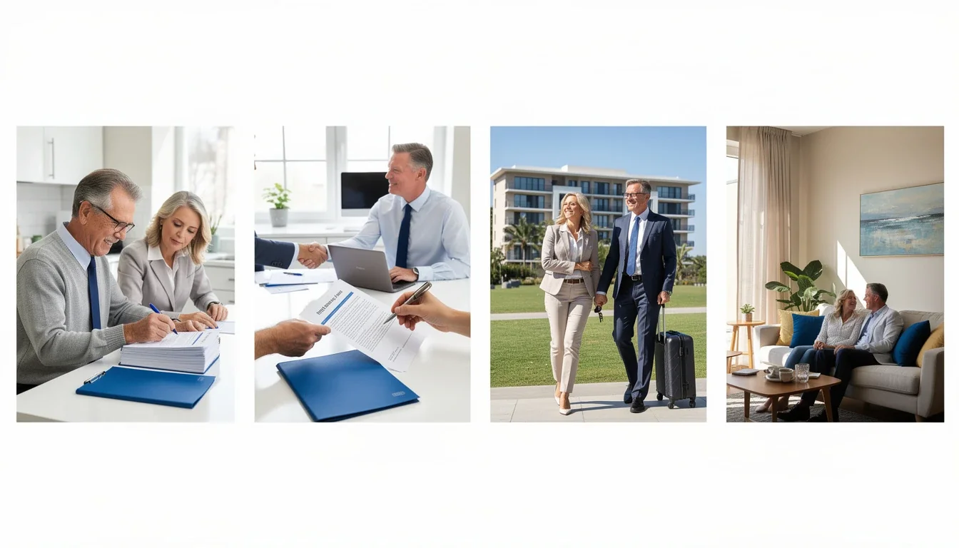 A step-by-step visual process guide demonstrating how timeshare exit strategies with no fees works