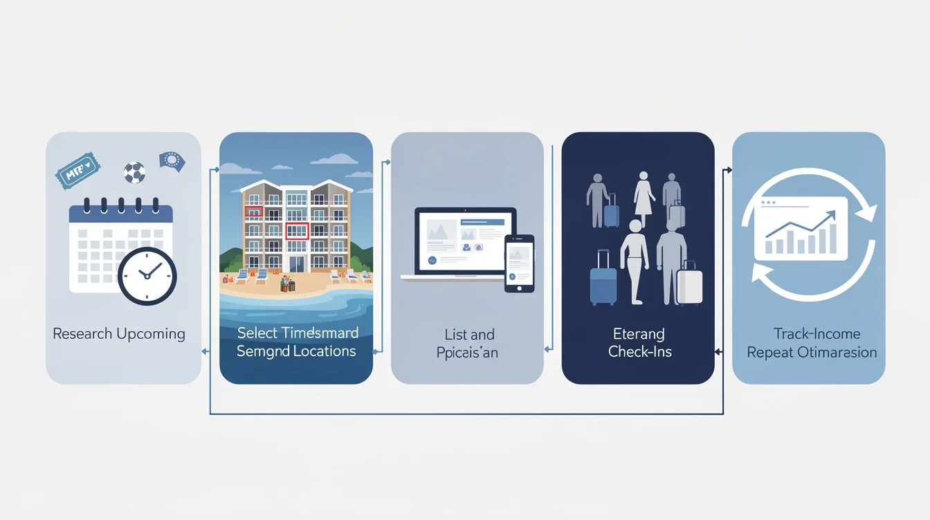 A summary infographic highlighting best practices for timeshare rental strategies for event-driven income