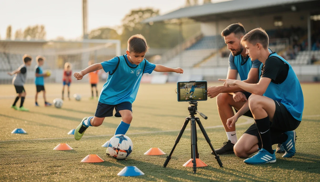 A summary infographic highlighting best practices for video analytics for youth soccer skill improvement