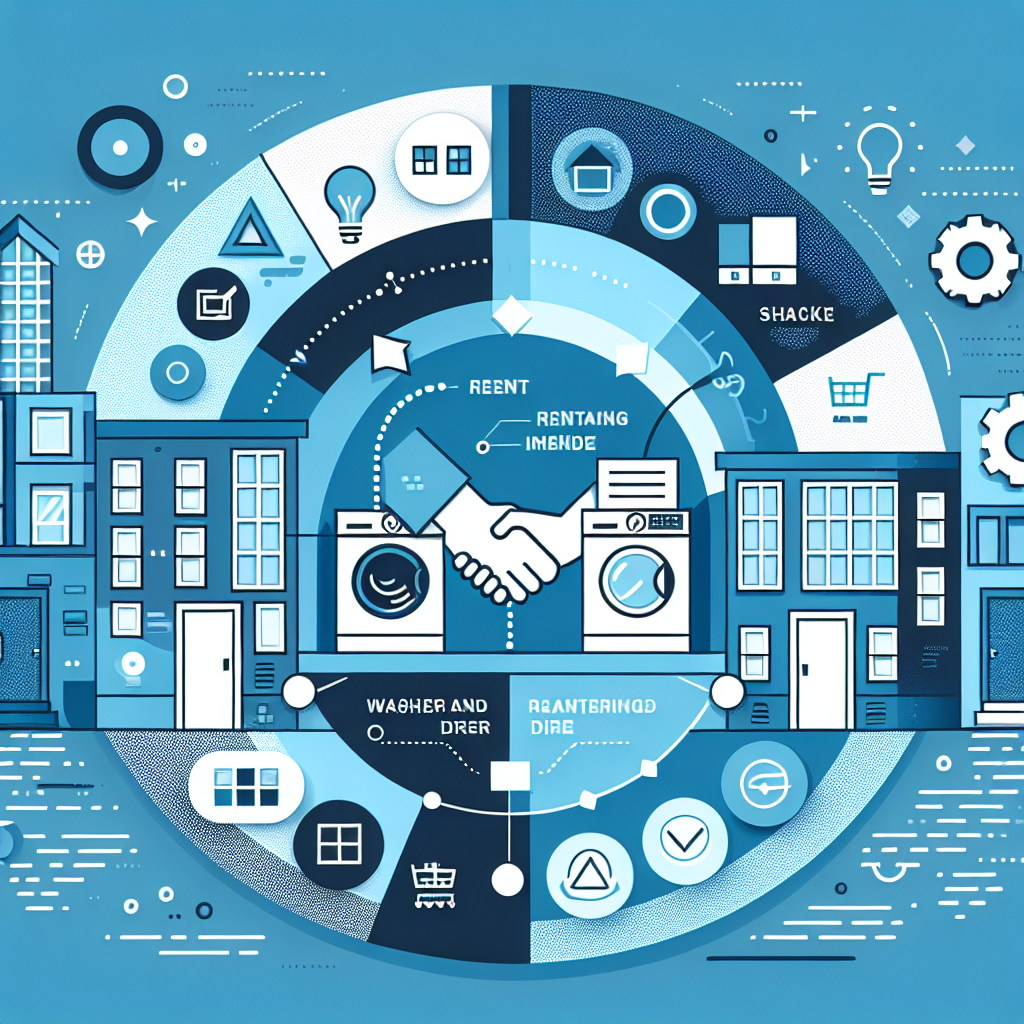 An illustrated diagram showing the key benefits and advantages of implementing washer dryer rental for apartments strategies 